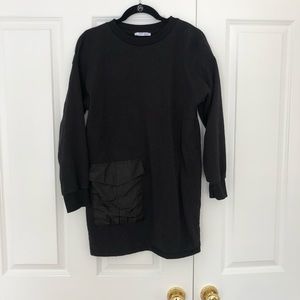 Zara sweatshirt dress with pocket detail